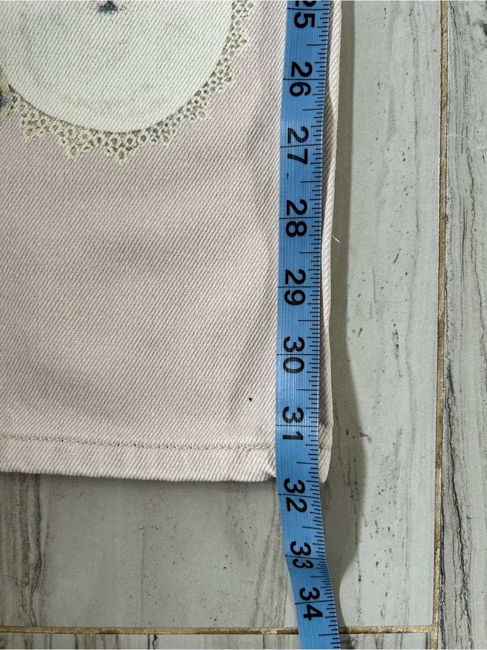 NWT We The Free Tinsley Printed Jeans in Illusions Heirloom Ivory - Picture 9 of 16